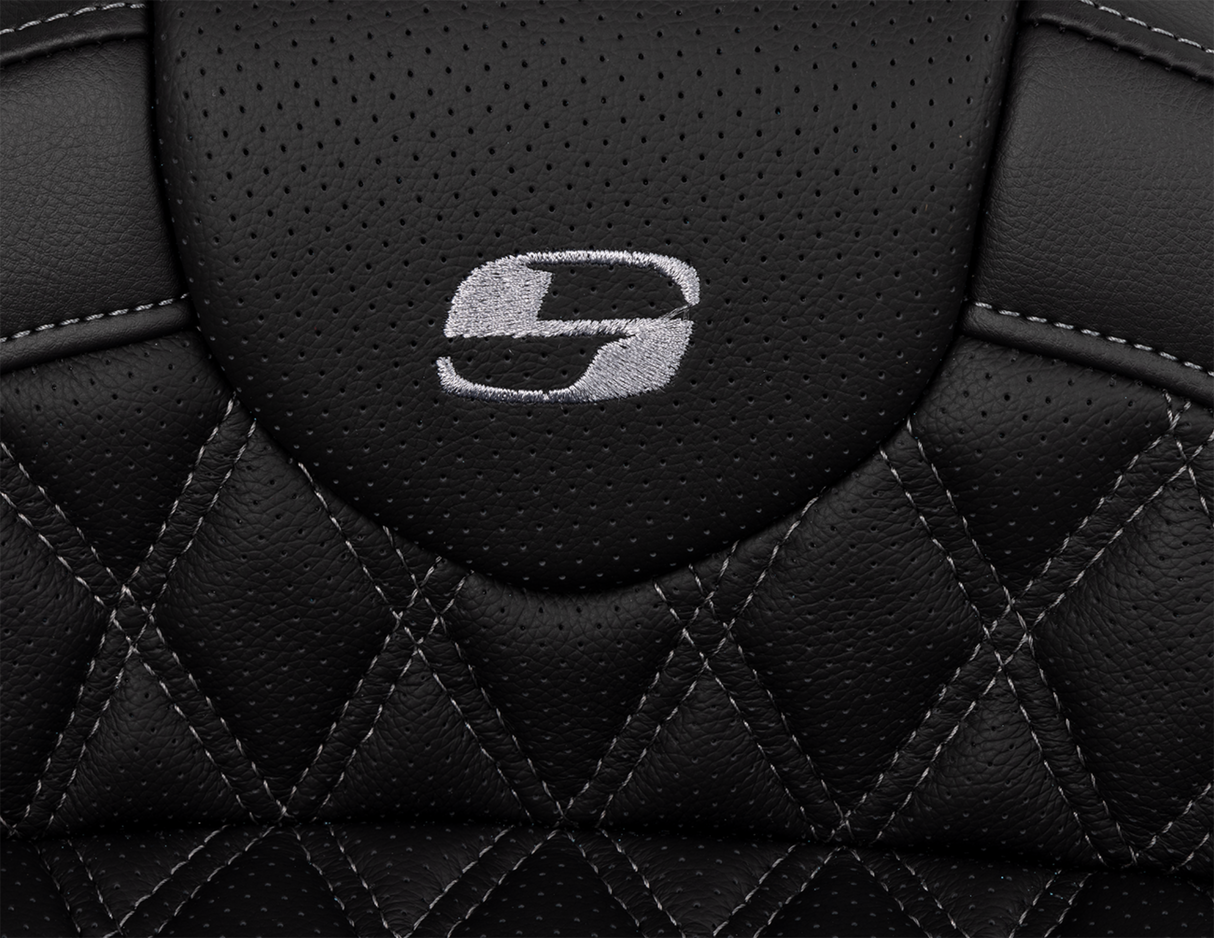 SADDLEMEN Roadsofa* Seat - with Backrest - Dark Gray Stitch - FL '08-'23 808-07B-182B2