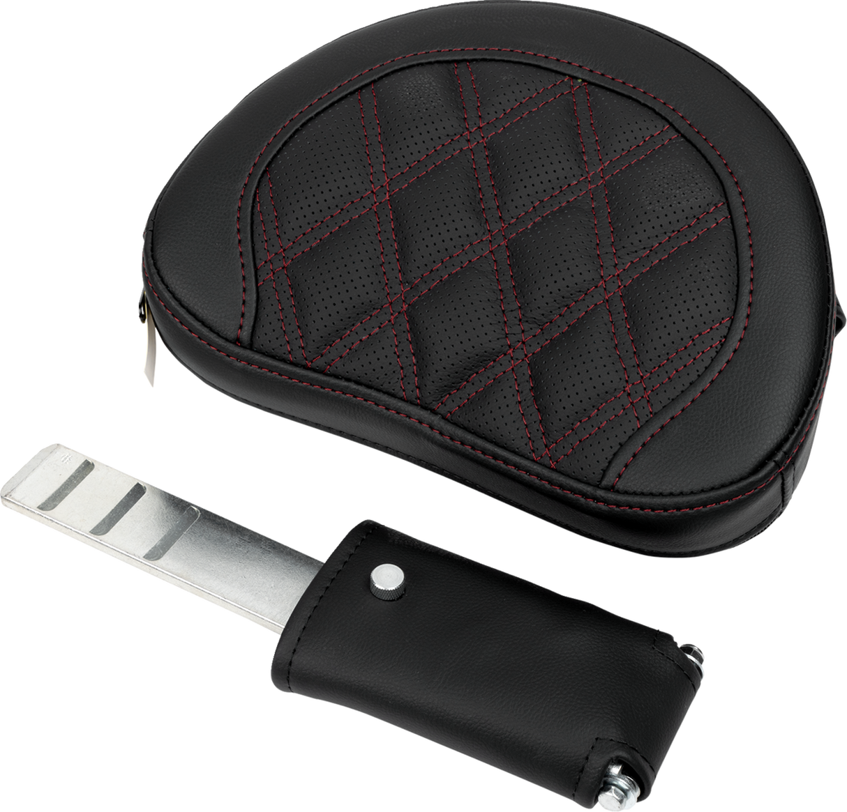 SADDLEMEN Roadsofa* Extended Reach Seat - Lattice Stitch - Wine Berry Stitch - with Backrest - FL '08-'23 808-07B-184B8