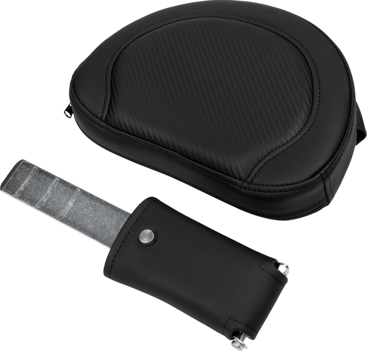 SADDLEMEN Roadsofa* Extended Reach Seat - Carbon Fiber - Black Stitch - Backrest - FL '08-'23 808-07B-186B0