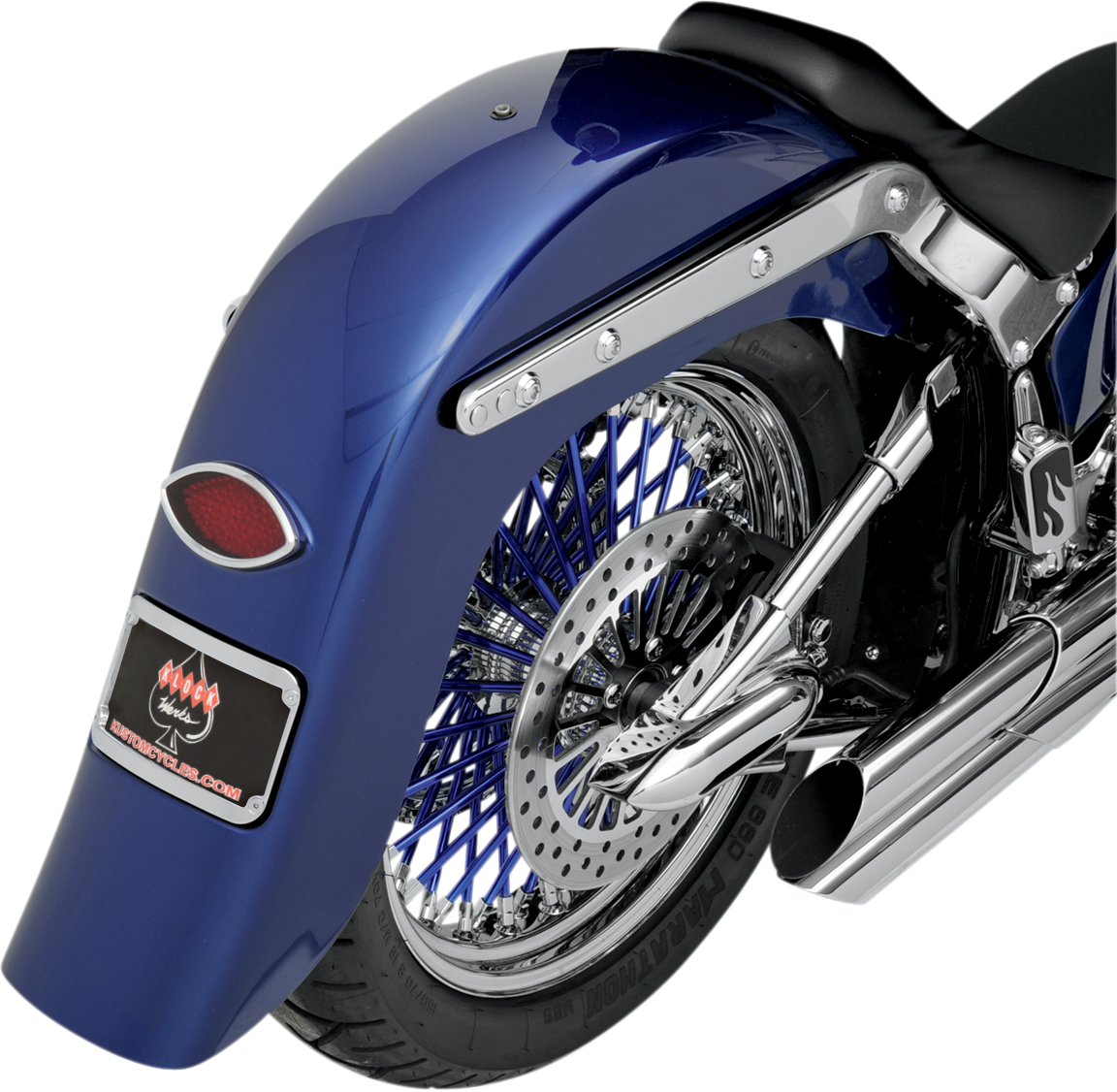 KLOCK WERKS Benchmark 4" Stretched Rear Fender - Smooth - Steel - For Custom Application KWF-02-0401