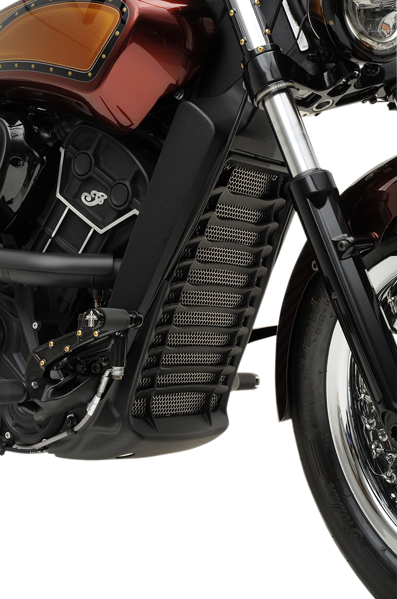 KLOCK WERKS Outrider Radiator Guard - Natural - Indian Scout KWS-04-0321