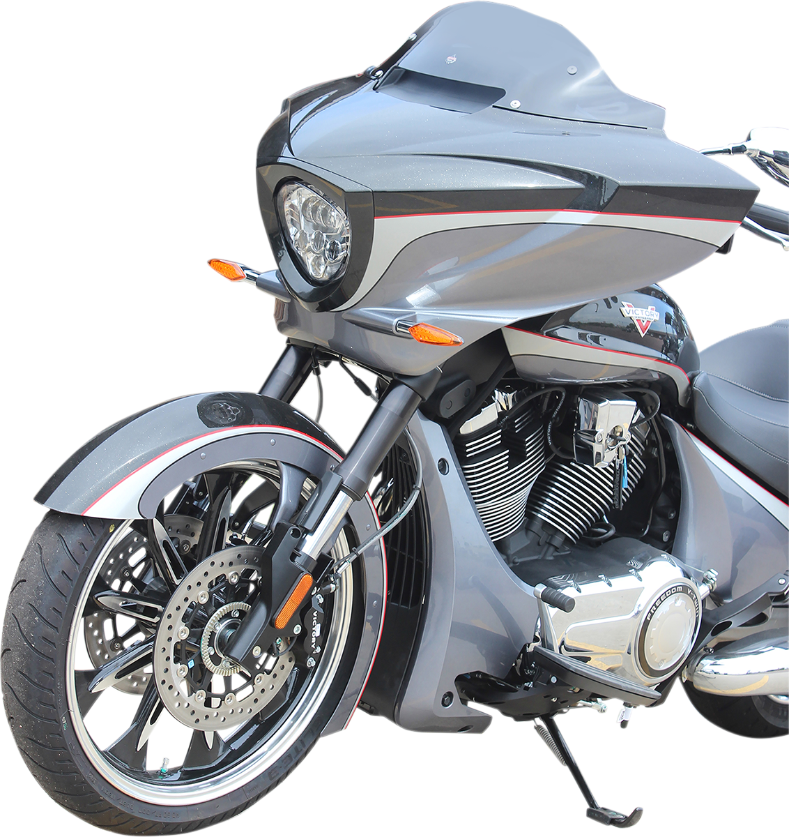 KLOCK WERKS Flare Windshield - 20-1/4" - Dark Smoke - Victory KWW-06-0431