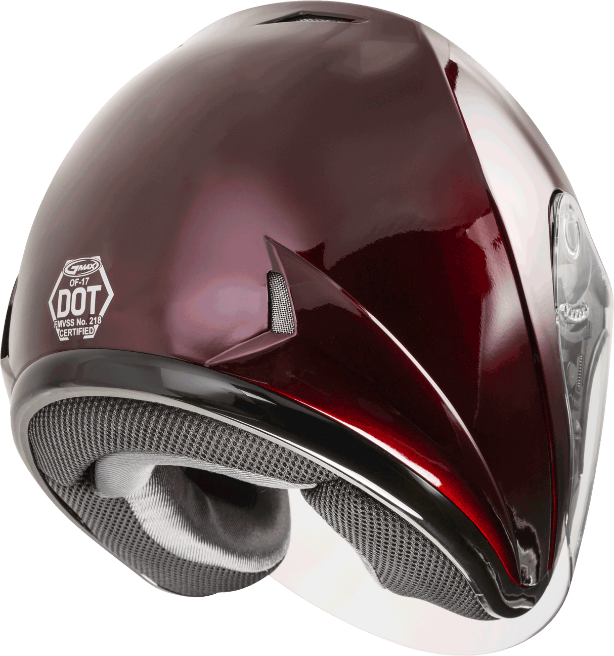 GMAX OF-17 Open Face Helmet in Wine Red - G317104N