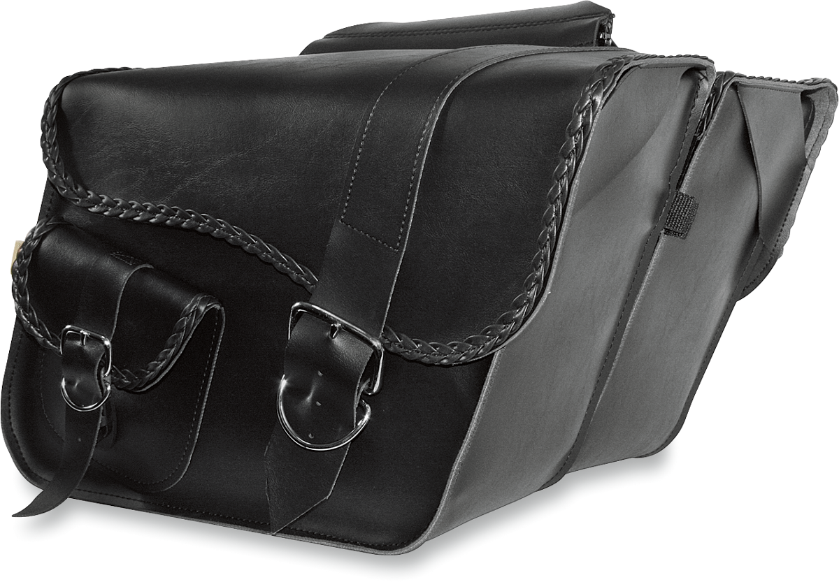 WILLIE & MAX LUGGAGE Ranger Braided Saddlebags - Large - Black 58750-20