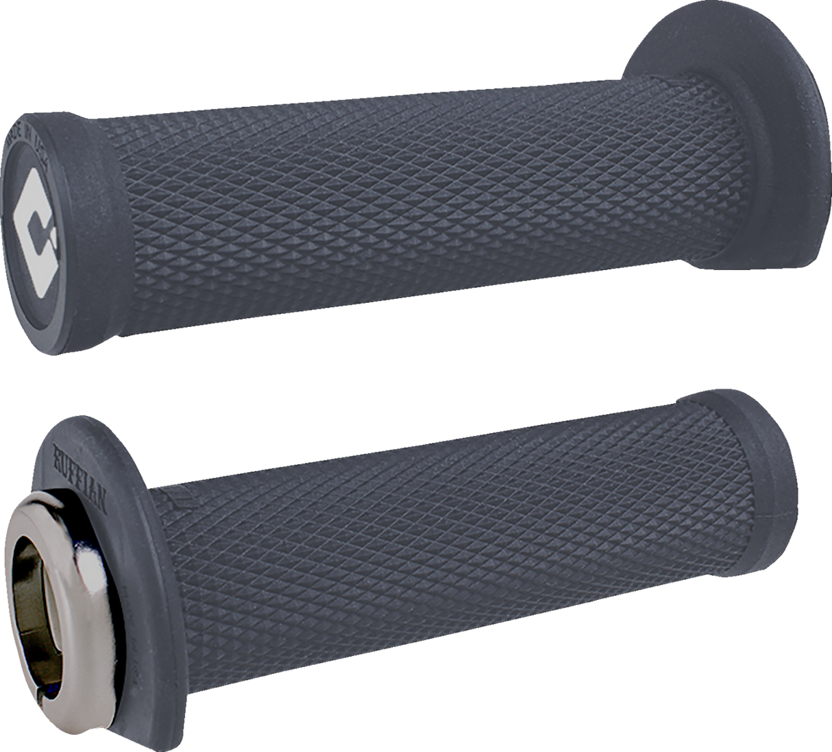 ODI Ruffian 2.1 Lock-On Grips - ATV/PWC - Graphite/Silver J33RFH-S