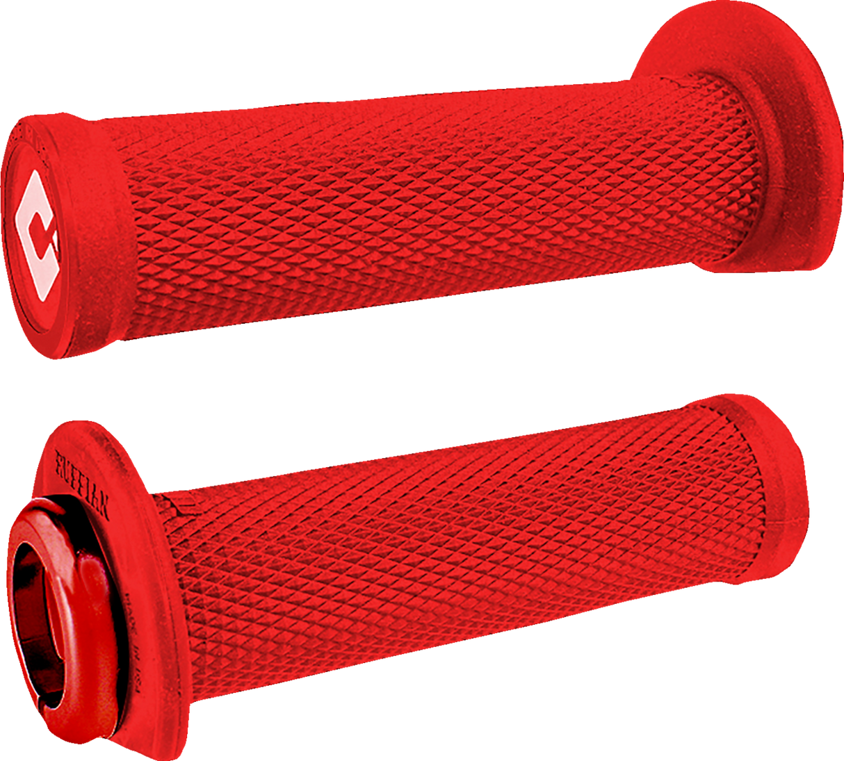 ODI Ruffian 2.1 Lock-On Grips - ATV/PWC - Bright Red/Red J33RFR-R