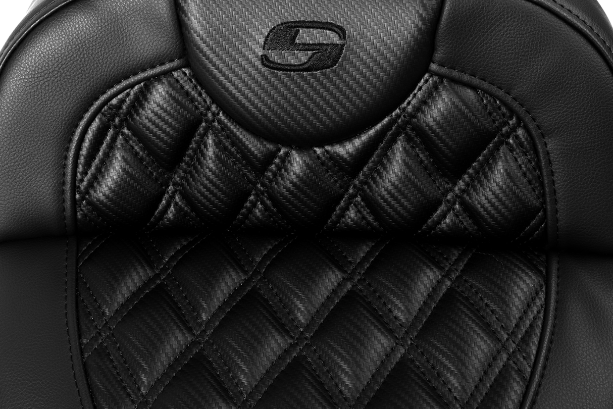 SADDLEMEN Roadsofa* Extended Reach Seat - Carbon Fiber - FL '08-'23 - Part 808-07B-207A0