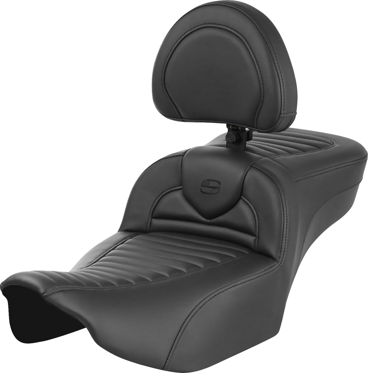 SADDLEMEN Roadsofa* Extended Reach Seat - with Backrest - Tuck-n-Roll - FLTR/FLHX '23-'24 823-07-203B0