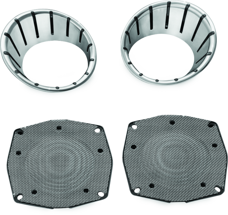 Kuryakyn LED Speaker Bezels 96-13 Touring Models Chrome - Cycle City Outdoors