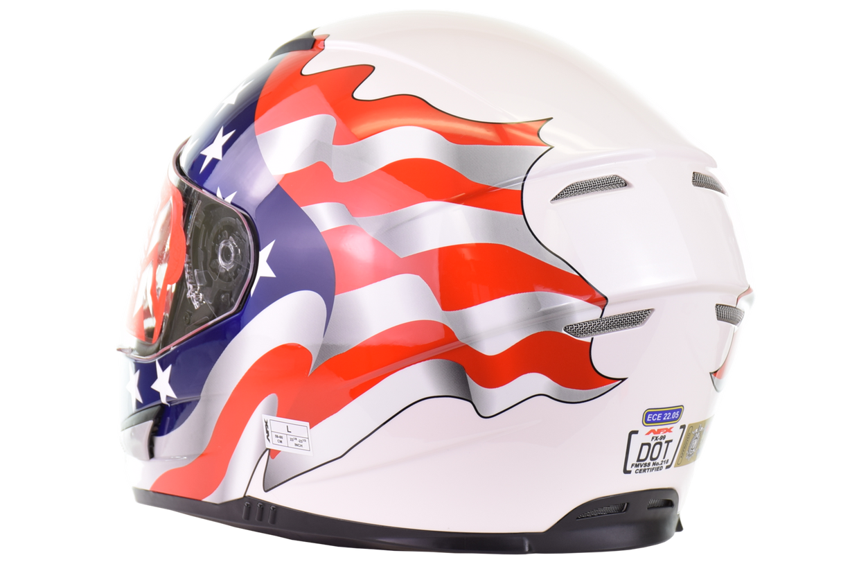AFX - FX-99 White Freedom Flag Helmet - L