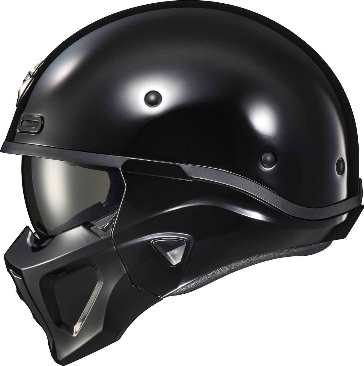 Covert X Open Face Helmet Gloss Black 2x