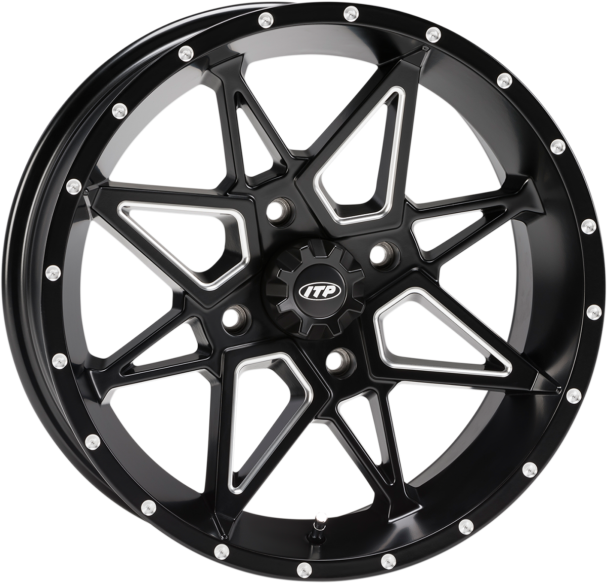 ITP Wheel - Tornado - Front/Rear - Black - 15x7 - 4/156 - 4+3 1521958727B
