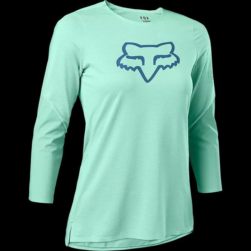 Fox Racing - Womens Flexair 3/4 Sleeve Jersey - Jade Green - S