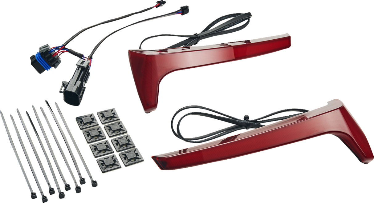 CIRO Saddlebag Lights - Red Lens - Red Turn Signal - Indian 4R110