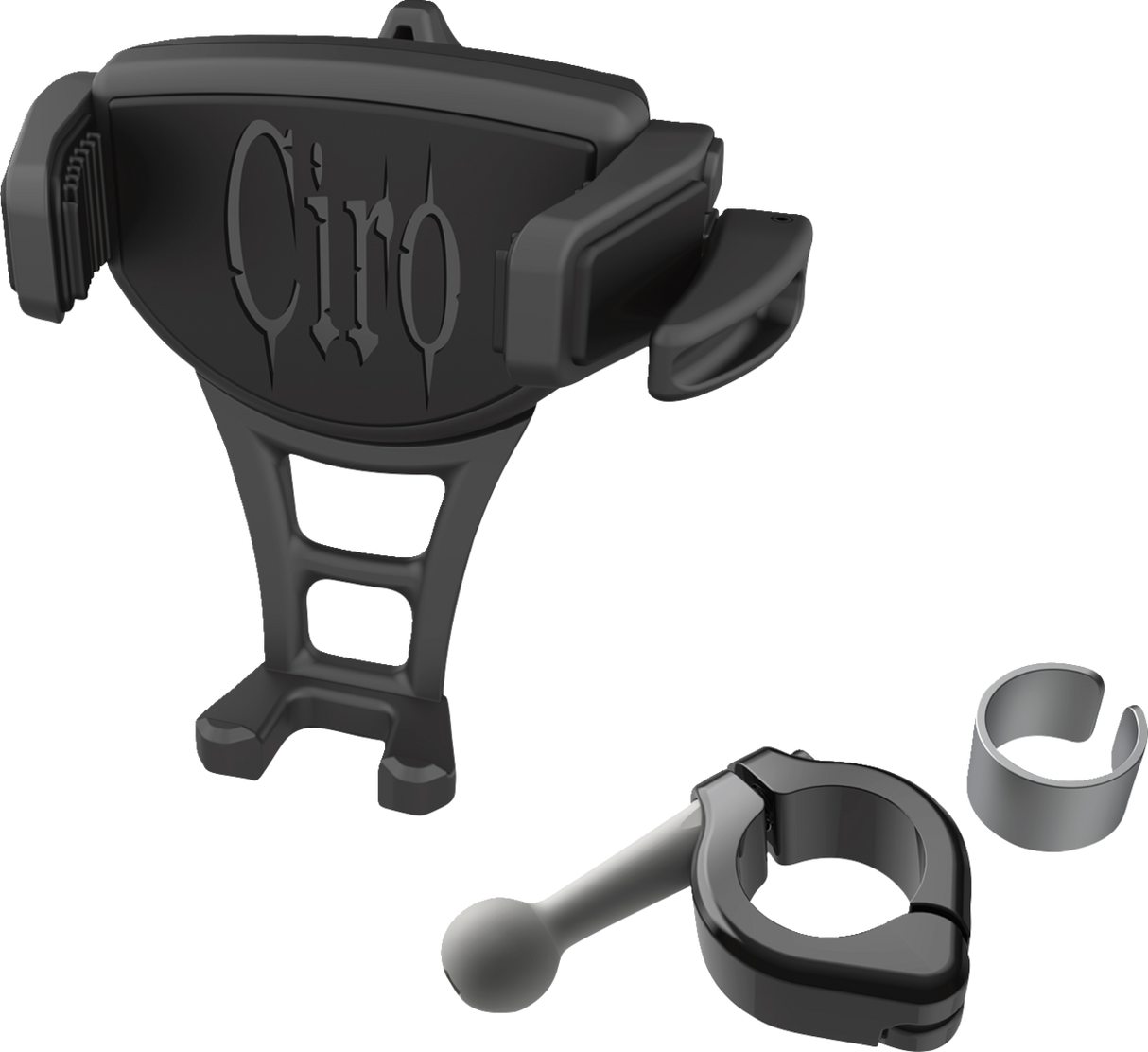 CIRO Phone Holder - Constrictor - Black - Black 7/8" | 1" Handlebar Mount 50353
