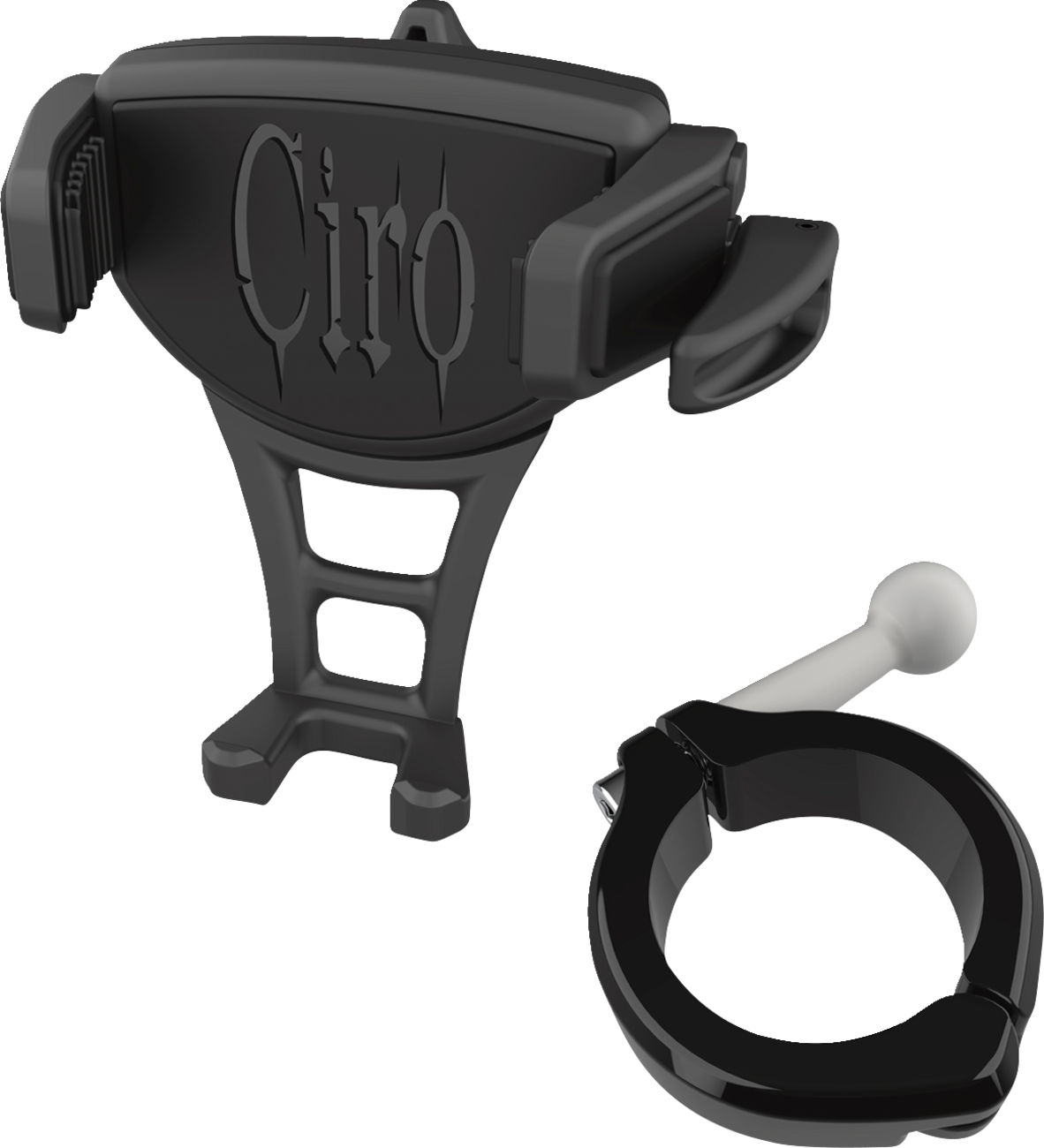 CIRO Phone Holder - Constrictor - Black - Black 1-1/2" Handlebar Mount 50357