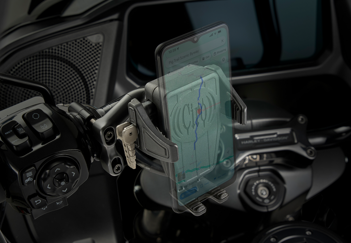 CIRO Phone Holder - Cybercharger® - Gen 2 - Black - Black Offset Perch Mount 55311