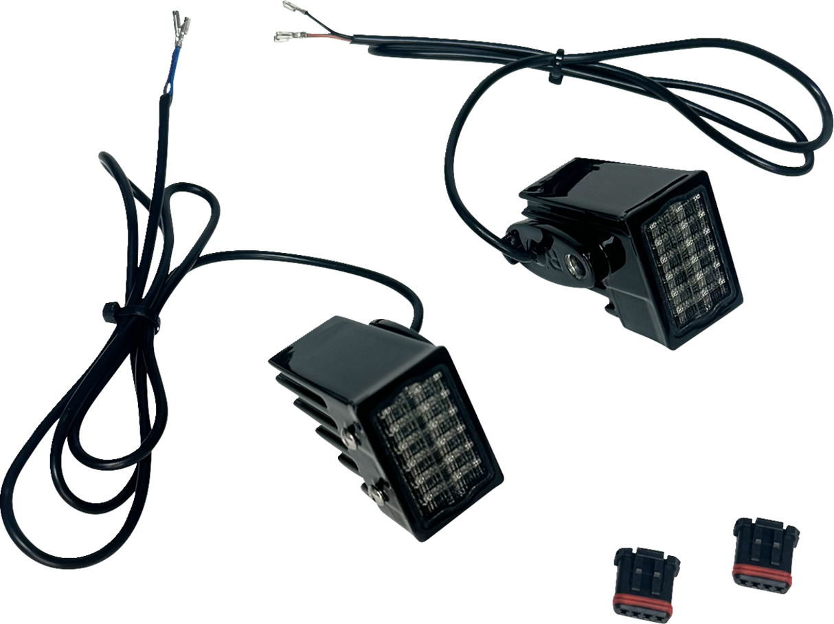 CUSTOM DYNAMICS Rear Strut Mount LED Turn Signals - Black with Smoke Lens CD-RTS-18ST-B