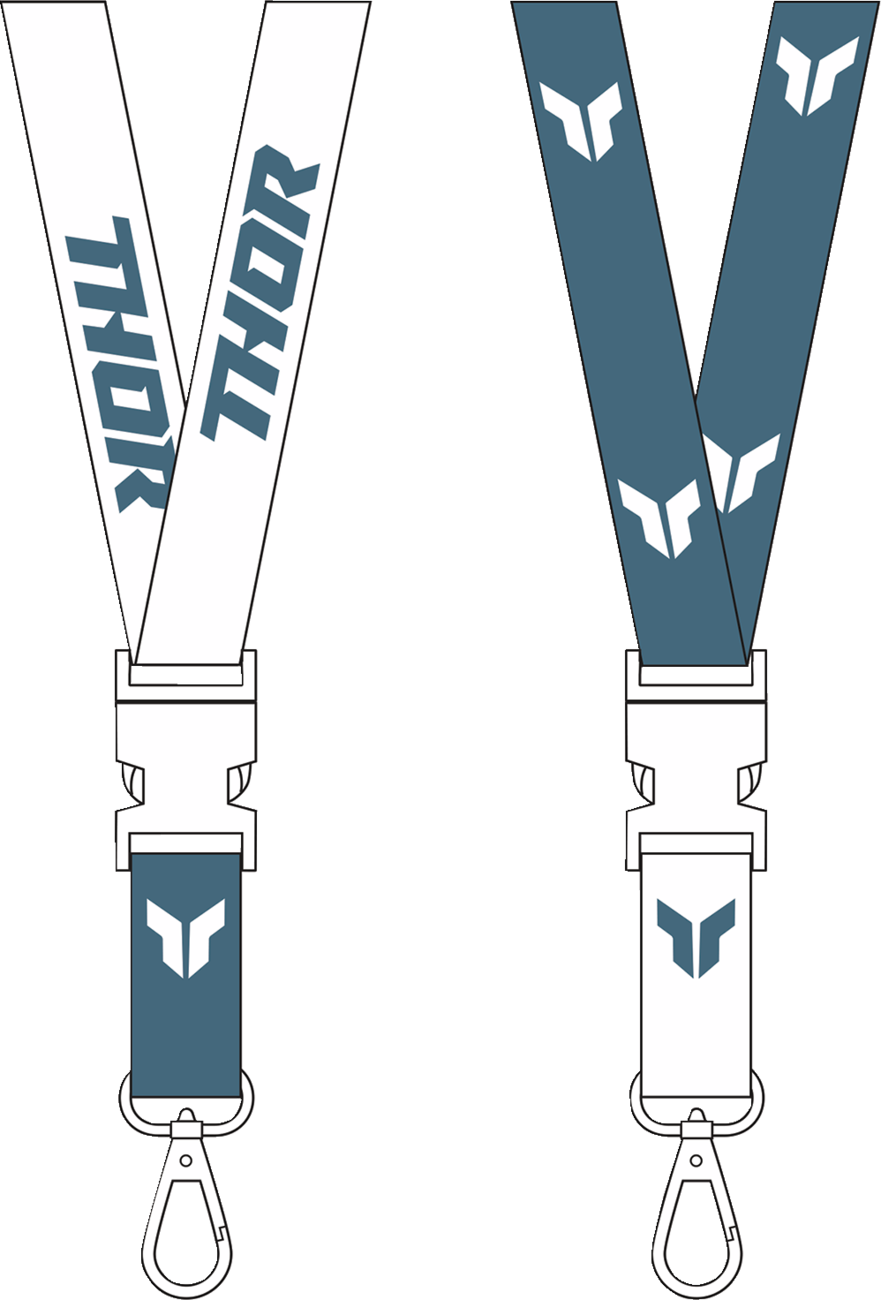 THOR Lanyard - Steel/White 9501-0309