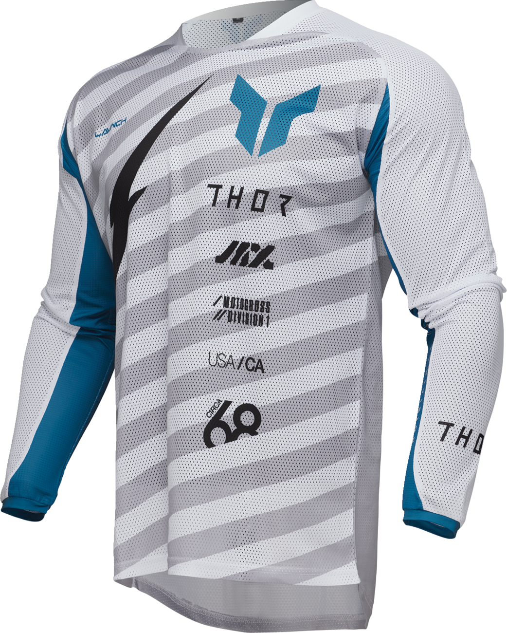 THOR LAUNCHMODE Vented Raid Jersey - White/Gray - 3XL 2910-8255