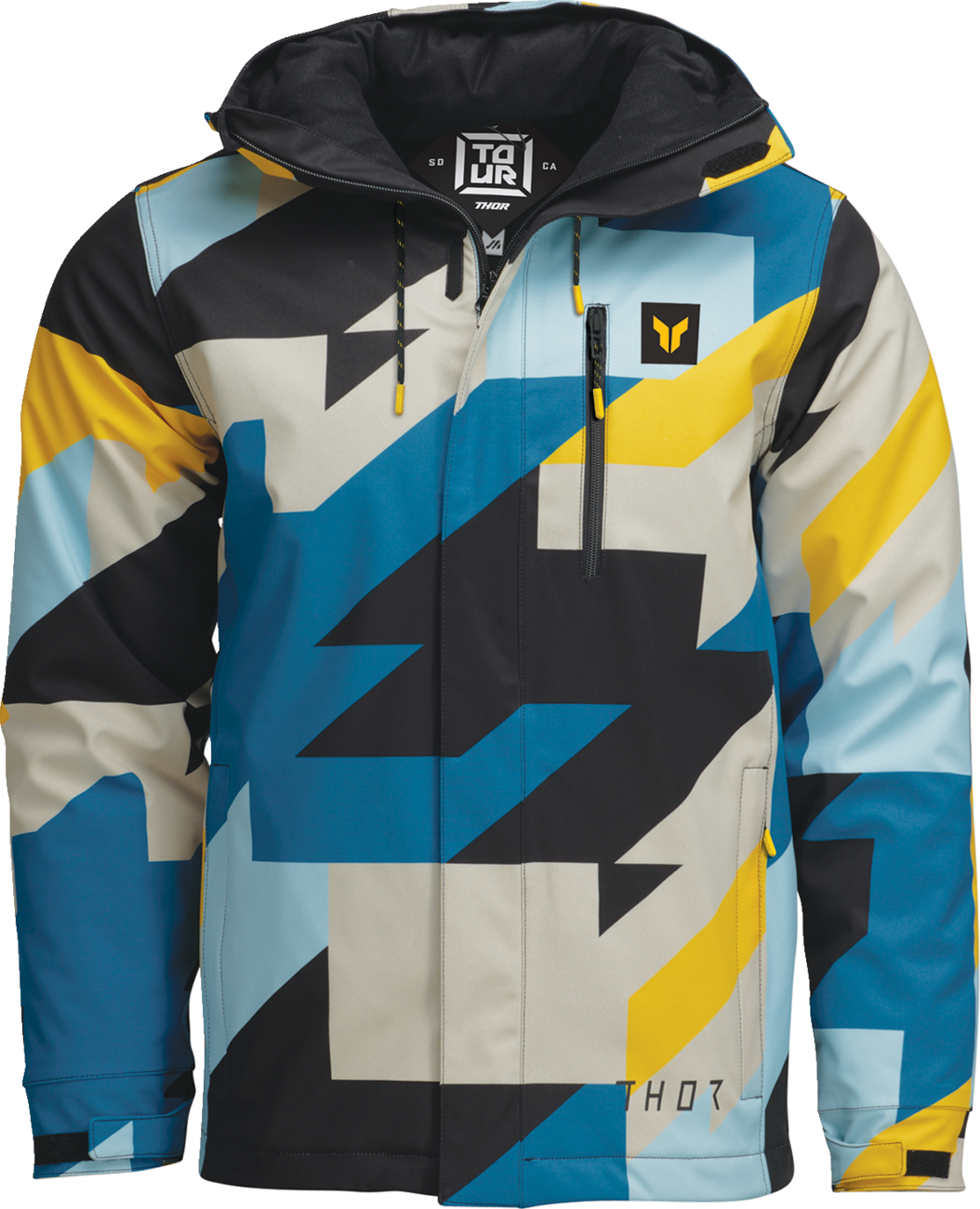 THOR Brave Heavyweight Tour Jacket - Blue/Yellow - Large 2920-0819