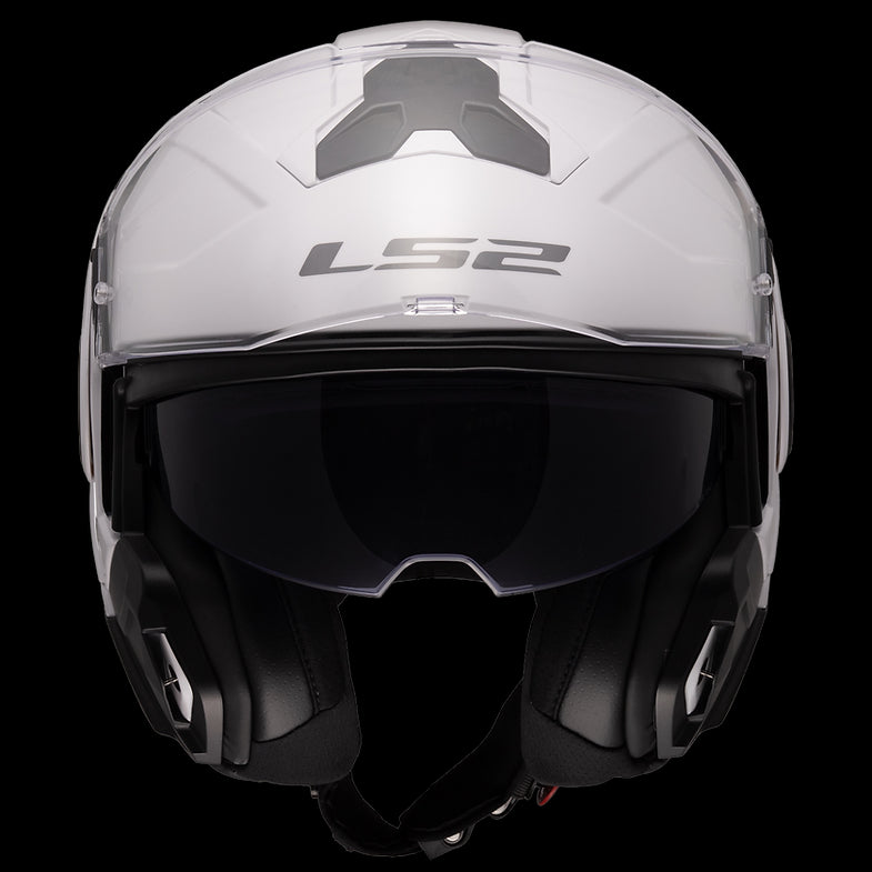 LS2 - Advant II Solid Gloss White Modular Helmet