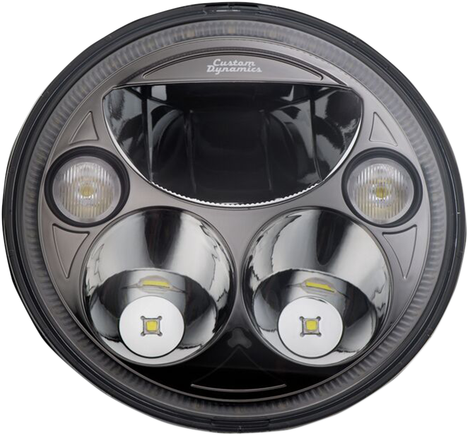Custom Dynamics LED Headlight - 7" - Black - Each CDTB-7-B - Cycle City Outdoors