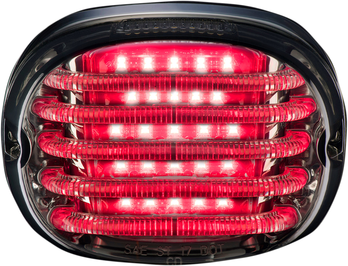 Custom Dynamics Taillight - with License Plate Illumination Window - Smoke PB-TL-LPW-S - Cycle City Outdoors