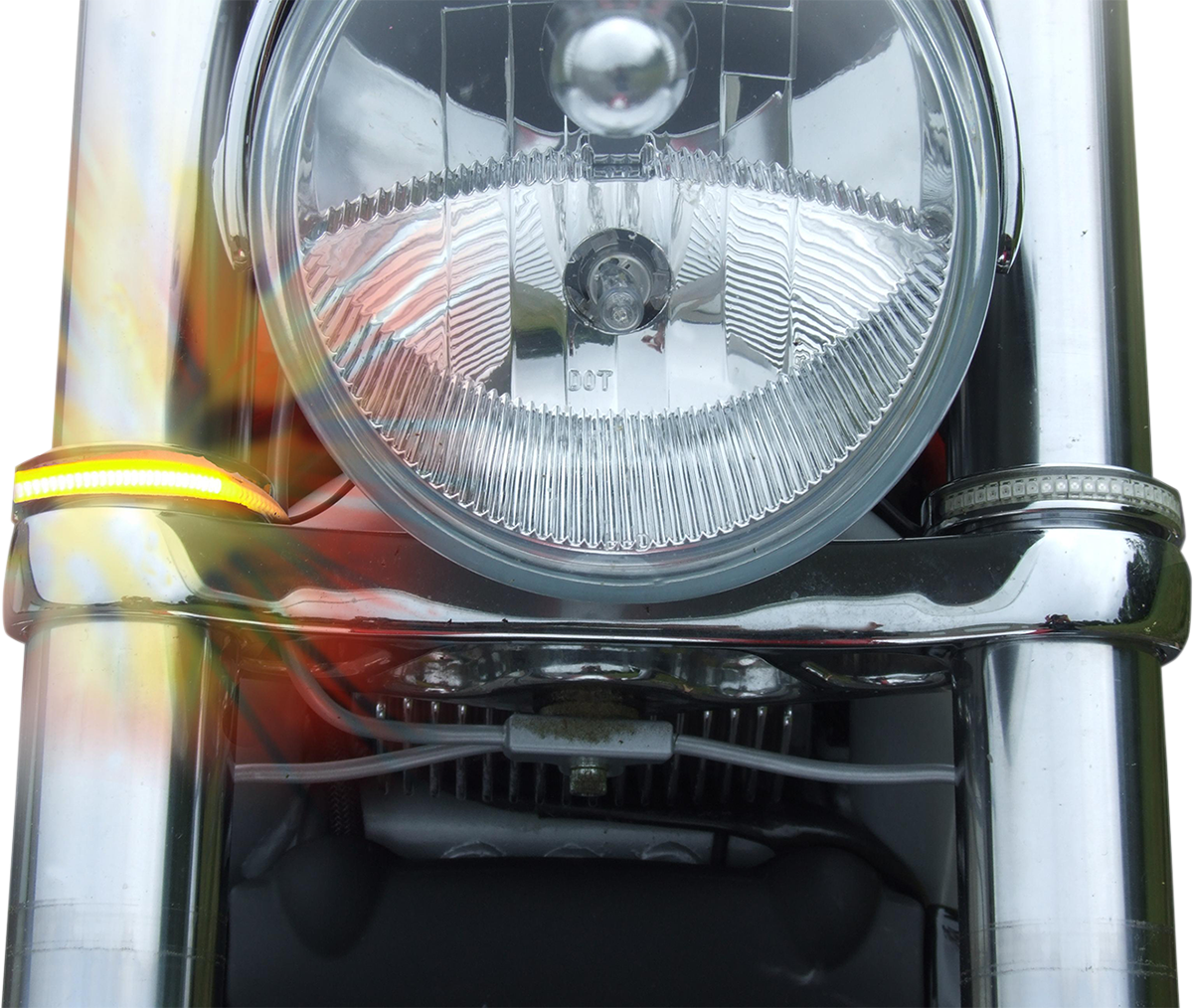 Custom Dynamics Wrap-Arounds* LED Lights - 39 mm - Chrome - Smoke/Amber WA39-CS - Cycle City Outdoors