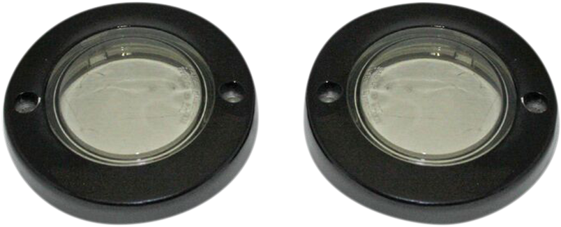Custom Dynamics ProBEAM? Flat Bezel Turn Signal Adapters - Black/Smoke PB-FLAT-BEZ-BS - Cycle City Outdoors