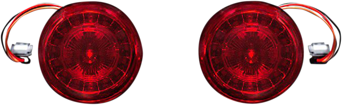 Custom Dynamics Rear Turn Signal Insert - JAE Bases - Red PB-RR-JAE - Cycle City Outdoors