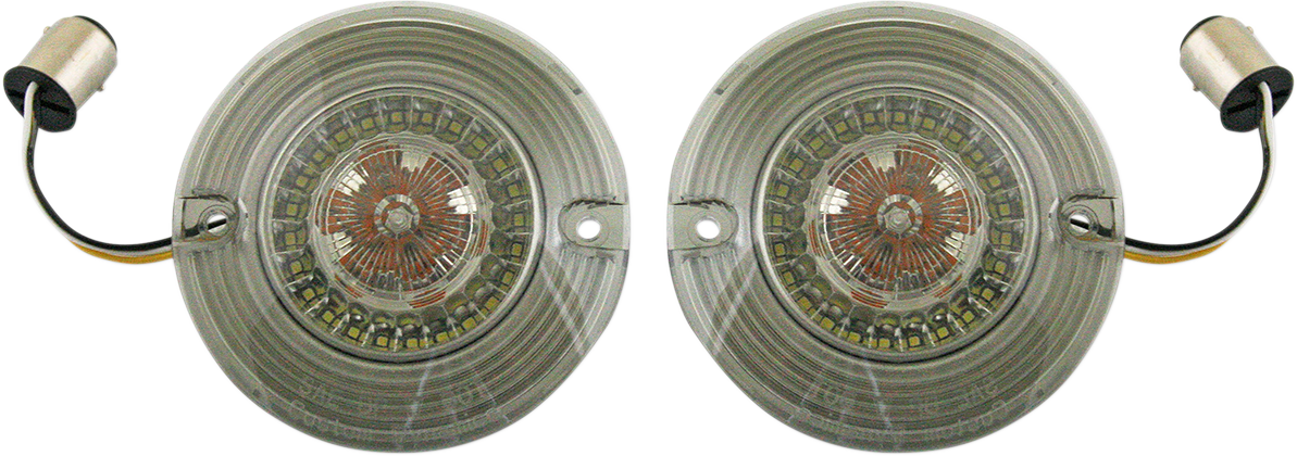 Custom Dynamics Front Turn Signal - White/Amber LEDs PB-AW-1157-T - Cycle City Outdoors