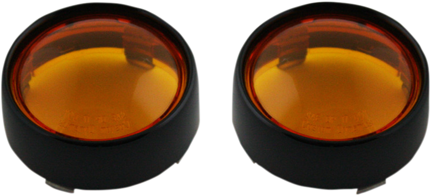 Custom Dynamics Bullet Signal Lenses - Black/Amber PB-B-BEZ-BA - Cycle City Outdoors