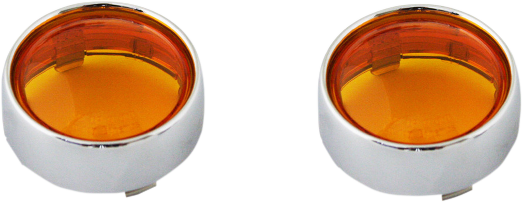 Custom Dynamics Bullet Signal Lenses - Chrome/Amber PB-B-BEZ-CA - Cycle City Outdoors