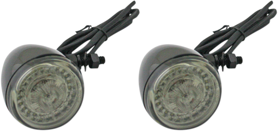 Custom Dynamics ProBEAM? Universal Turn Signals - Gloss Black/Clear PB-UNV-FTS-AW-B - Cycle City Outdoors