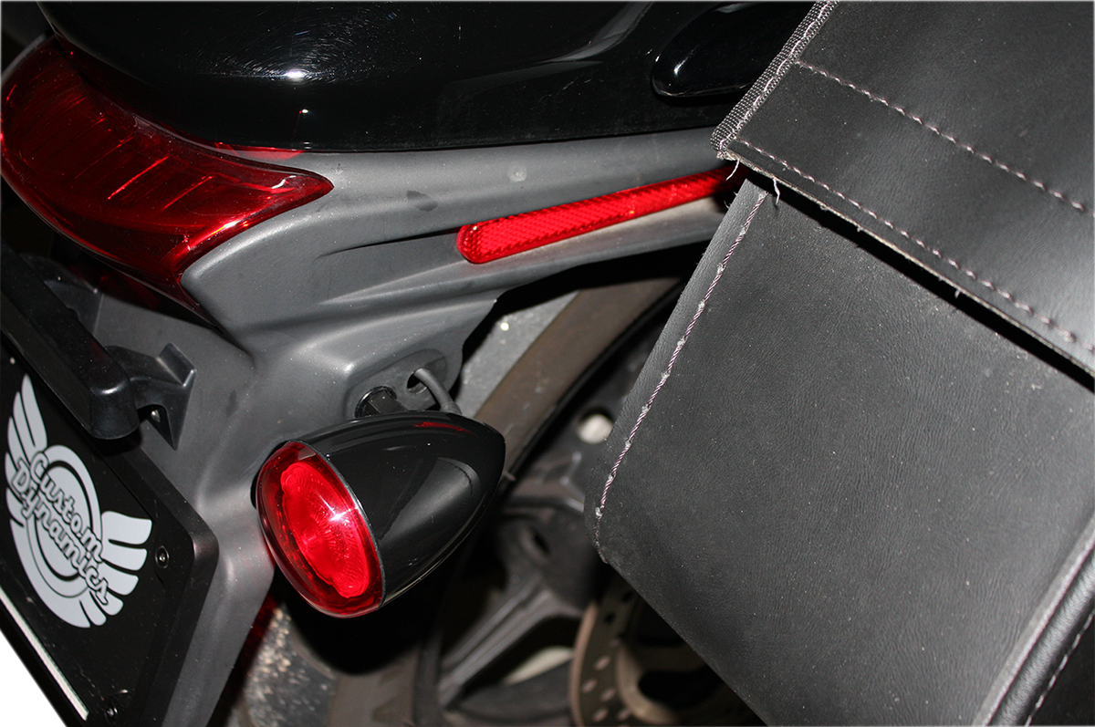 Custom Dynamics ProBEAM? Universal Turn Signals - Gloss Black/Red PB-UNV-RTS-R-B - Cycle City Outdoors