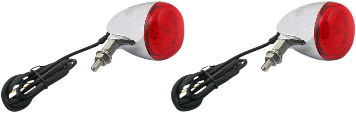 Custom Dynamics ProBEAM? Universal Turn Signals - Chrome/Red PB-UNV-RTS-RR-C - Cycle City Outdoors