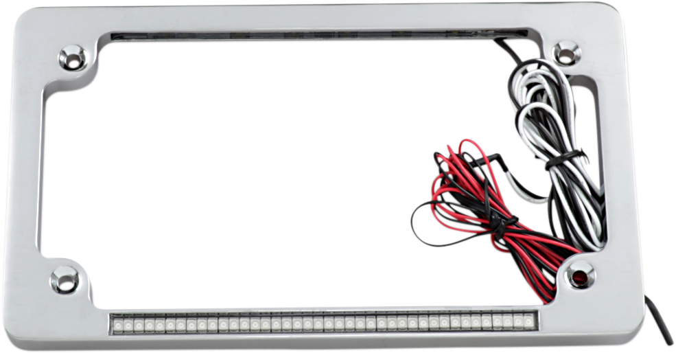 Custom Dynamics Dual License Plate Frame - Chrome TF02-C - Cycle City Outdoors