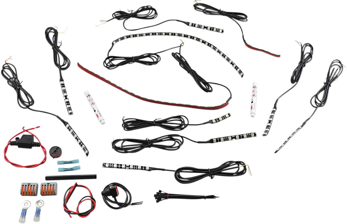 Custom Dynamics Engine Accent Light Kit - Indian - Amber M2EK1-IND-AMBER - Cycle City Outdoors