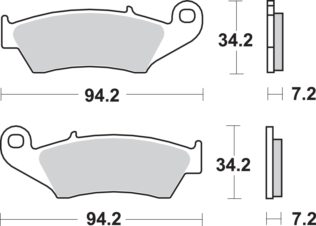 SBS HF Series Organic Base Front Brake Pads - 694HF (Gas Gas / Suzuki / Honda / Kawasaki / Yamaha / Beta 1984–2024)