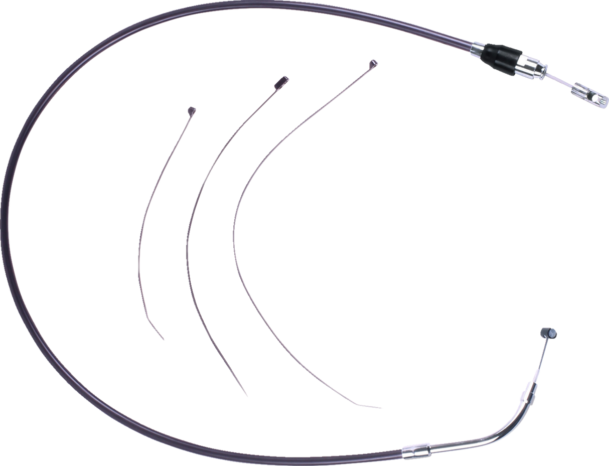 DRAG SPECIALTIES Quick Connect Clutch Cable - Upper - Black/Chrome 4323900HE