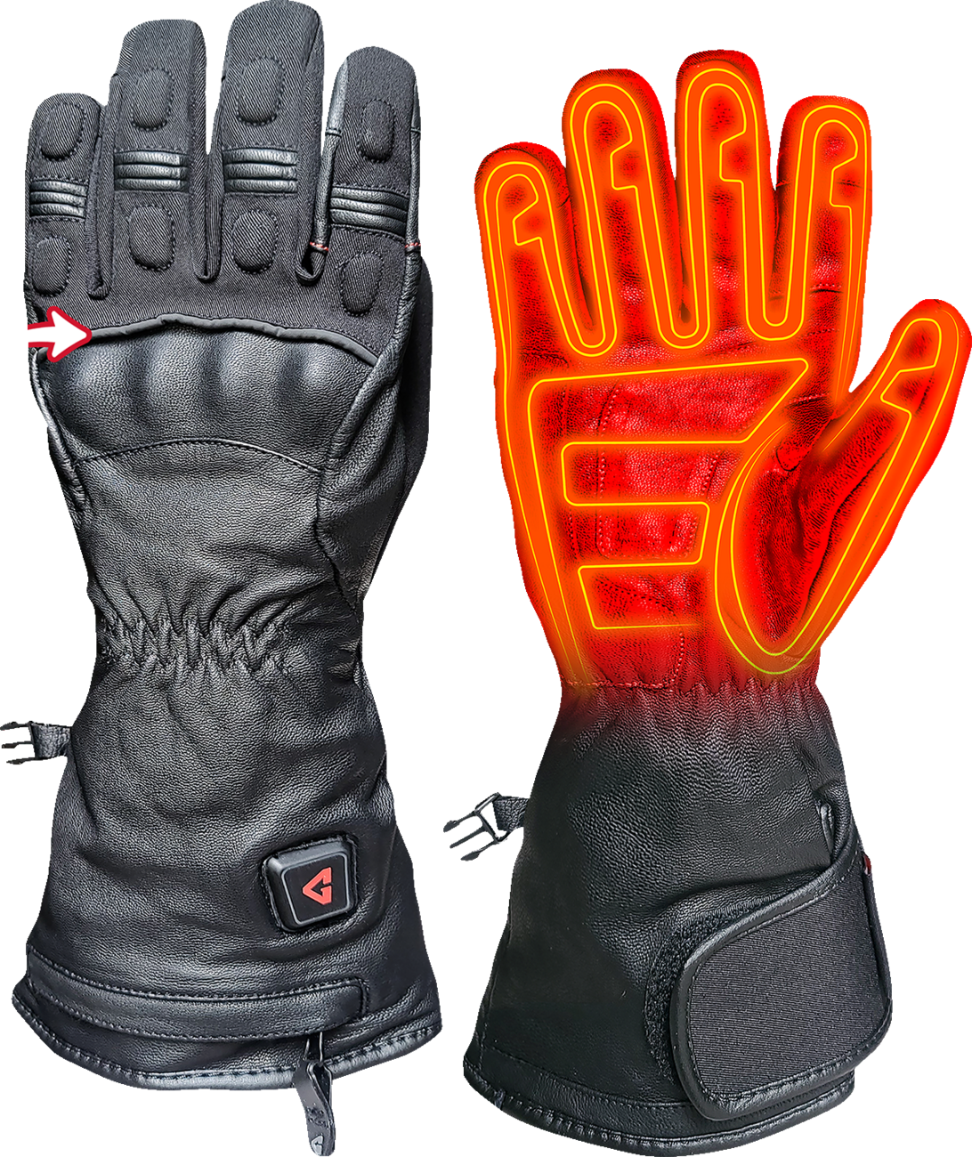 GERBING HEATED CLOTHING 7V Hard Knuckle Battery Heated Gloves - Black - XS GERGVHK7VBXS