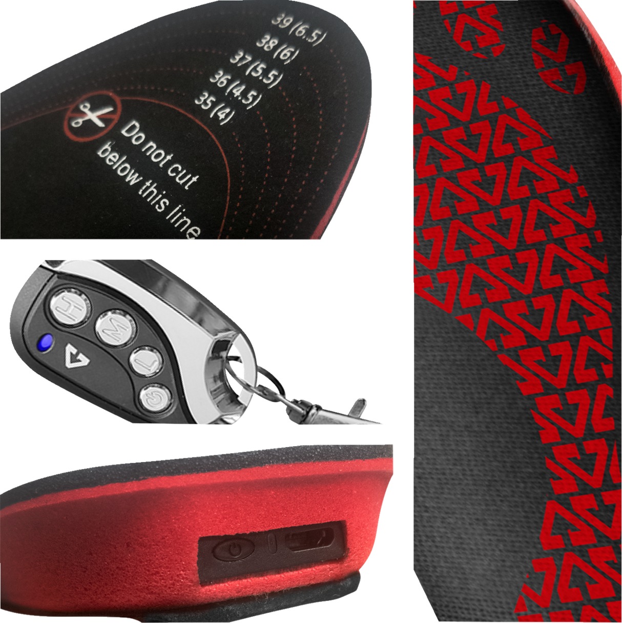 GERBING HEATED CLOTHING 3V Rechargeable Heated Insoles with Remote - Small/Medium GERINS3VSM