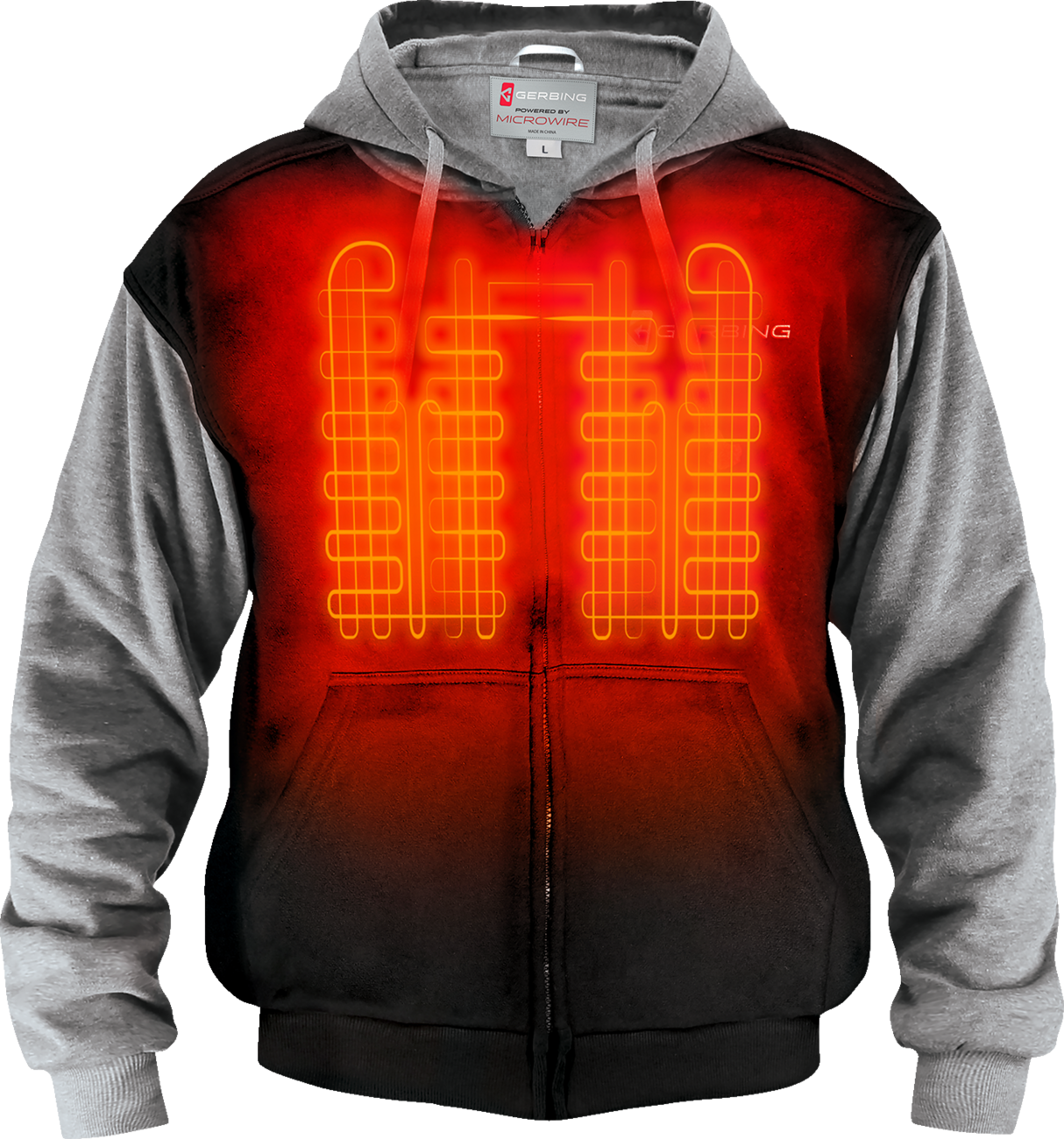 GERBING HEATED CLOTHING 7V Battery Heated Hoodie - Black - 3XL GERHDY7VUNIBLK3XL