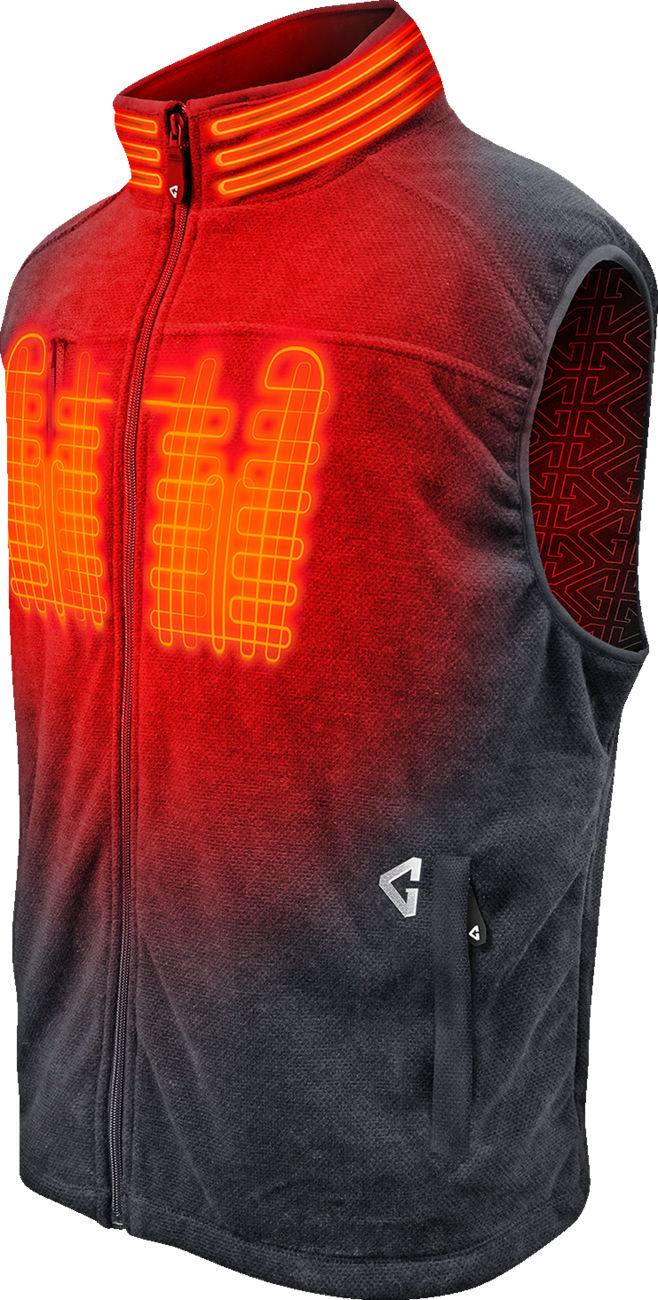 GERBING HEATED CLOTHING 7V Thermite Fleece Heated Vest 2.0 - Gray - Medium GERTFVST7VMGM