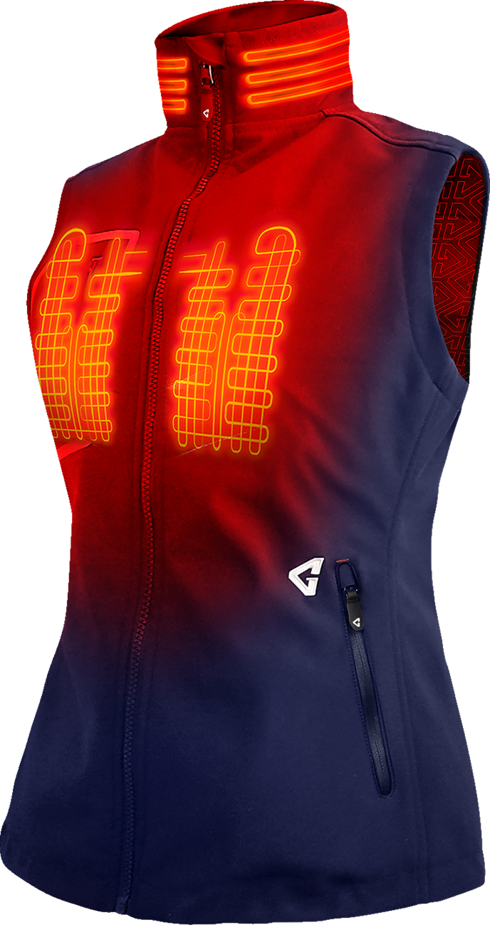 GERBING HEATED CLOTHING Women's 7V Torrid Softshell Heated Vest 2.0 - Navy - Large GERTVST7VWNL