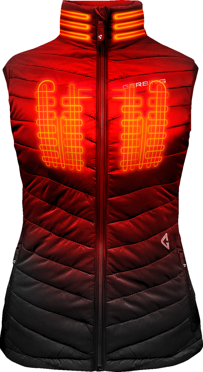 GERBING HEATED CLOTHING Women's 7V Khione Puffer Heated Vest 2.0 - Black - Large GERKPVST7VWBL