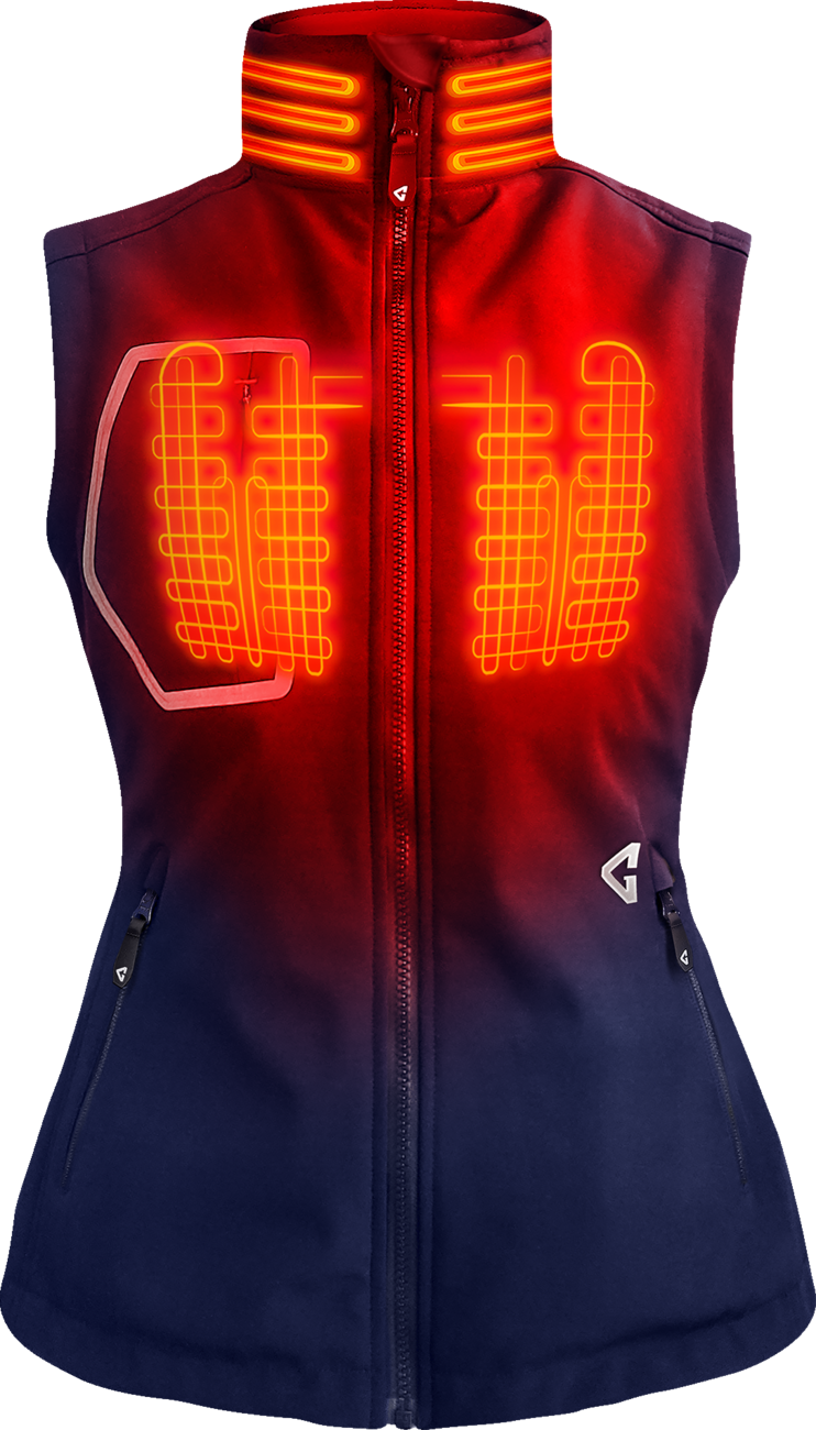 GERBING HEATED CLOTHING Women's 7V Torrid Softshell Heated Vest 2.0 - Navy - Medium GERTVST7VWNM