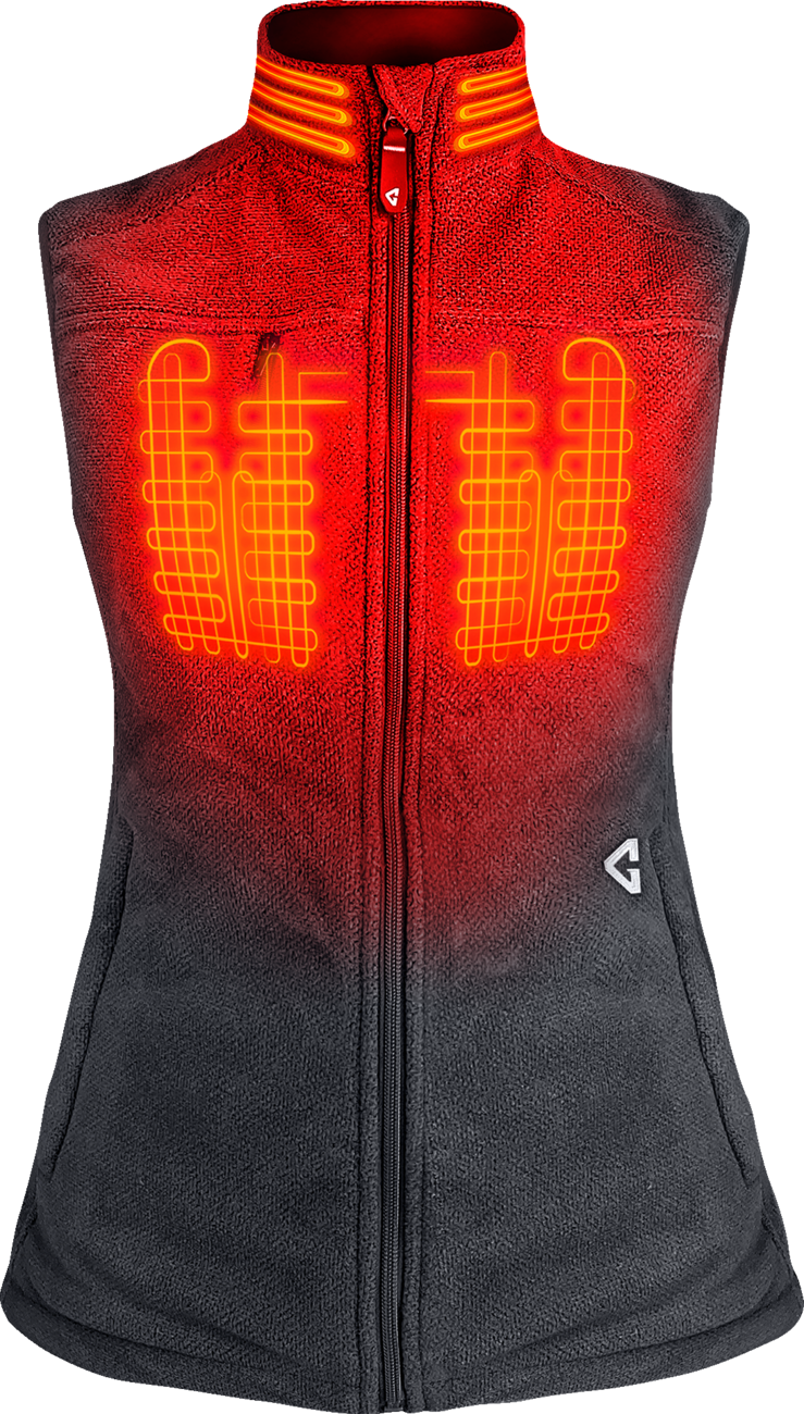 GERBING HEATED CLOTHING Women's 7V Thermite Heated Fleece Vest 2.0 - Gray - Large GERTFVST7VWGL