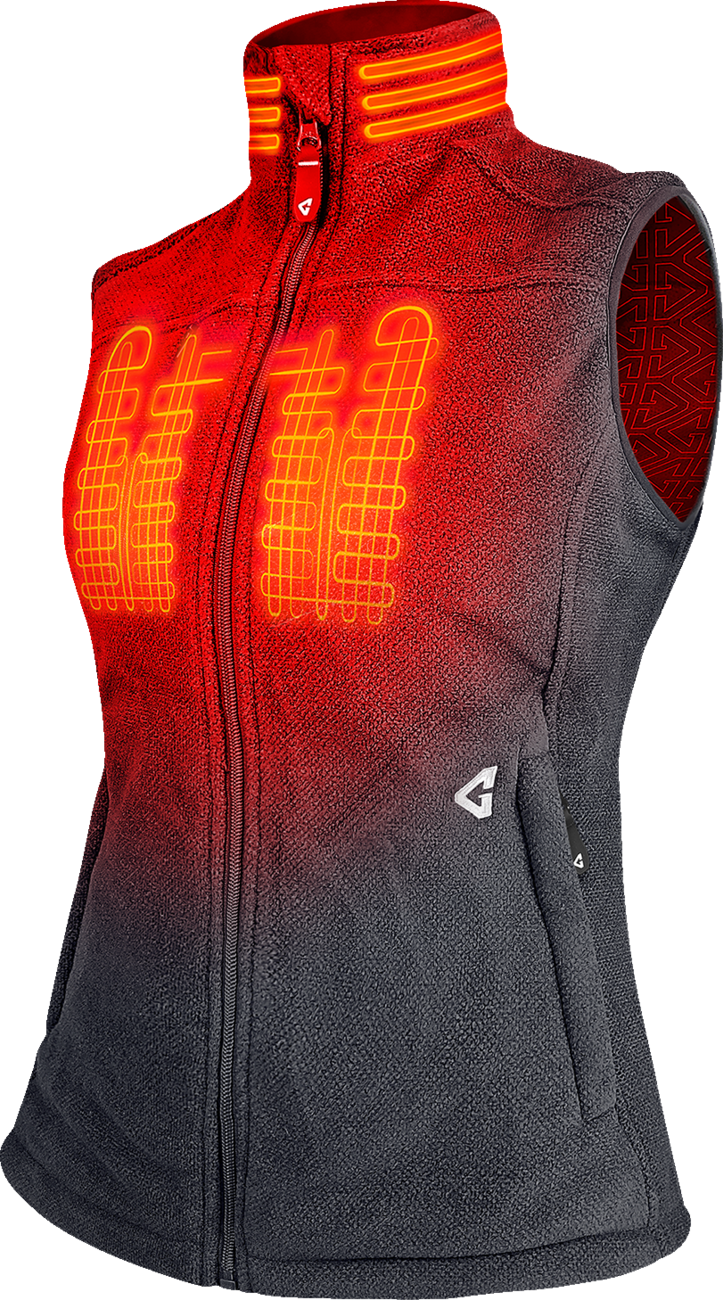 GERBING HEATED CLOTHING Women's 7V Thermite Heated Fleece Vest 2.0 - Gray - Small GERTFVST7VWGS